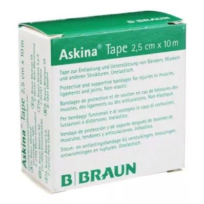 Askina Tape Plaster 10mx2,5cm biela neelastická, 1 kus