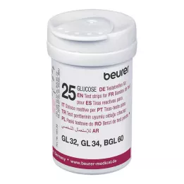 BEURER GL32/GL34/BGL60 Testovacie prúžky na glukózu v krvi, 50 ks