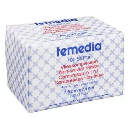 VLIESKOMPRESSEN 7,5x7,5 cm nesterilný štvorlístok, 100 ks