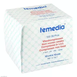 VLIESKOMPRESSEN 10x10 cm nesterilný štvorlístok, 100 ks