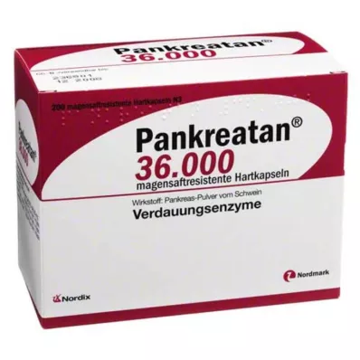 PANKREATAN 36 000 gastrorezistentných tvrdých kapsúl, 200 ks