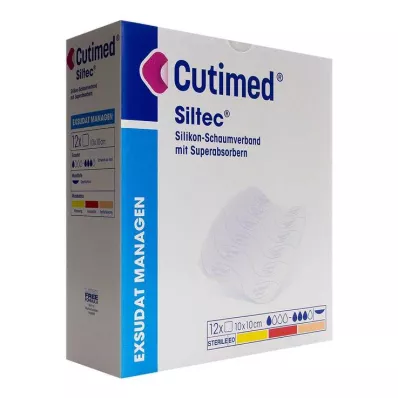 Cutimed Siltec penový obväz 10x10 cm jemne priľnavý, 12 kusov Cutimed Siltec penový obväz 10x10 cm jemne priľnavý, 12 kusov