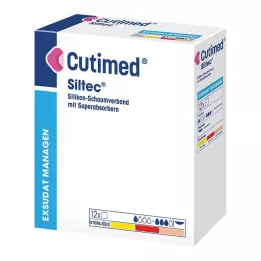 CUTIMED Siltec penový obväz 10x20 cm nelepivý, 12 ks