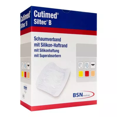 Cutimed Siltec B penový obväz 17,5x17,5 cm s lepiacim okrajom, 6 kusov