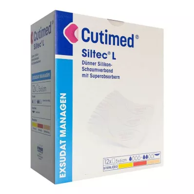 Cutimed Siltec L penový obväz 5x6 cm dü.san.haf., 12 ks Cutimed Siltec L penový obväz 5x6 cm dü.san.haf., 12 ks