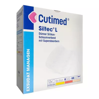 Cutimed Siltec L penový obväz 10x10 cm dü.san.haf., 12 ks Cutimed Siltec L penový obväz 10x10 cm dü.san.haf., 12 ks