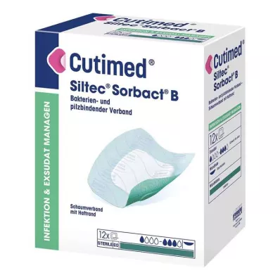 Cutimed Siltec Sorbact PU-obväz 12,5x12,5 cm, 12 ks