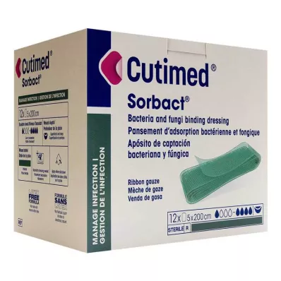 Cutimed Sorbact tamponády 5x200 cm, 12 ks Cutimed Sorbact tamponády 5x200 cm, 12 ks