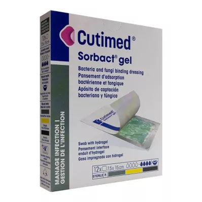 Cutimed Sorbact Gel Compresses 7,5x15 cm, 12 ks Cutimed Sorbact Gel Compresses 7,5x15 cm, 12 ks