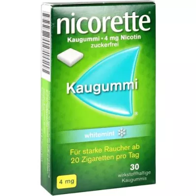 NICORETTE Žuvačky 4 mg biela mäta, 30 ks