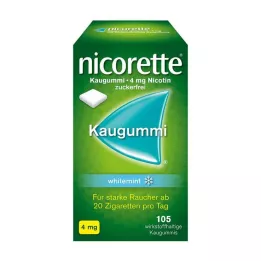 NICORETTE Žuvačky 4 mg biela mäta, 105 ks