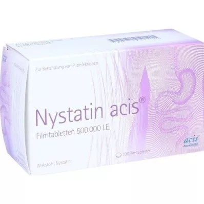 NYSTATIN acis filmom obalené tablety, 100 ks