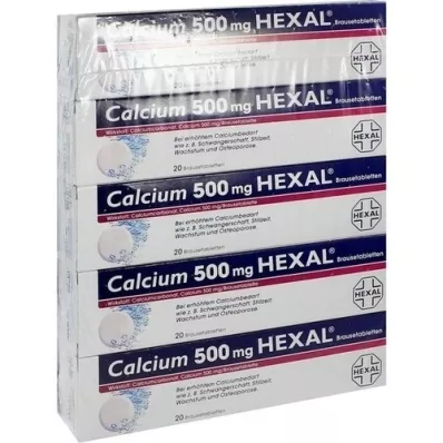 CALCIUM 500 HEXAL Šumivé tablety, 100 ks