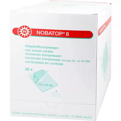 NOBATOP 8 obkladov 10x10 cm sterilných, 25X5 ks NOBATOP 8 obkladov 10x10 cm sterilných, 25X5 ks