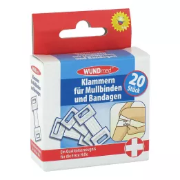 KLAMMERN f.Mulbinden+Bandages, 20 ks
