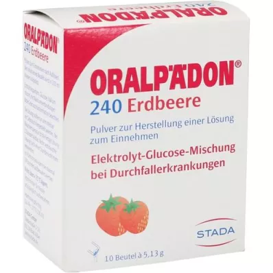 ORALPÄDON 240 Btl. jahodového prášku, 10 ks