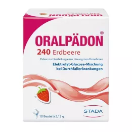 ORALPÄDON 240 Btl. jahodového prášku, 10 ks