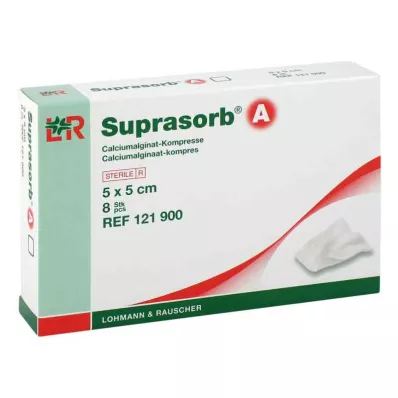 SUPRASORB A Alginát vápenatý Compr.5x5 cm, 8 ks