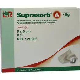 SUPRASORB A+Ag Antimic.Cal.Alginate Compr.5x5 cm, 8 ks