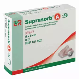 SUPRASORB A+Ag Antimic.Cal.Alginate Compr.5x5 cm, 8 ks
