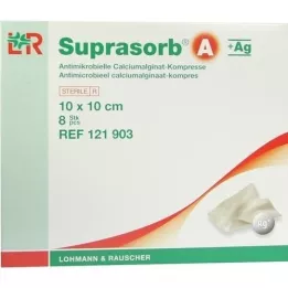 SUPRASORB A+Ag Antimic.Cal.Alginate Compr.10x10 cm, 8 ks