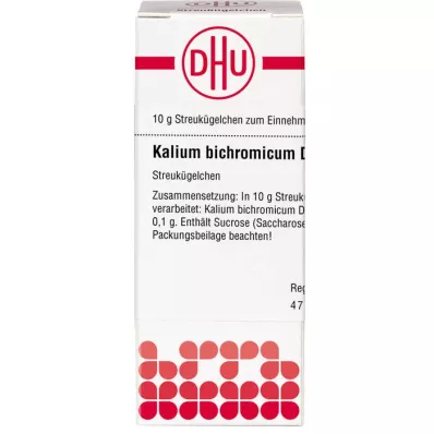 KALIUM BICHROMICUM D 1000 guľôčok, 10 g