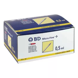 BD MICRO-FINE+ Inzulínspr.0,5 ml U40 8 mm, 100X0,5 ml