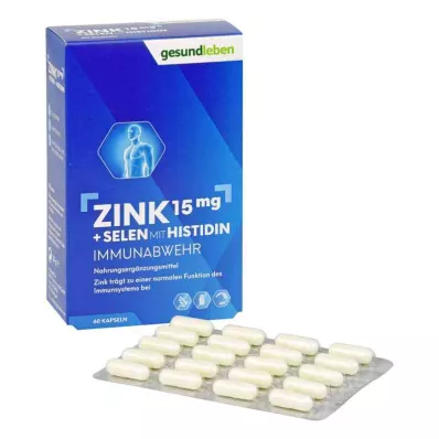 GESUND LEBEN Zinok 15 mg + selén Kapsule, 60 kapsúl