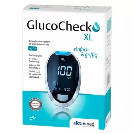 GLUCOCHECK XL Súprava glukomeru na meranie glukózy v krvi mg/dl, 1 ks