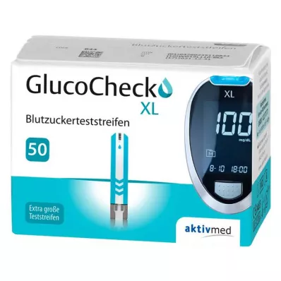 Testovacie prúžky na meranie hladiny cukru v krvi GlucoCheck XL , 50 ks Testovacie prúžky na meranie hladiny cukru v krvi GlucoCheck XL , 50 ks