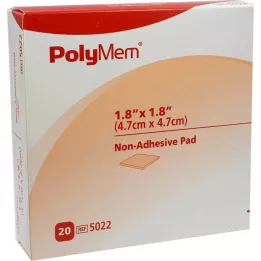 POLYMEM Podložka na rany n.adhesive 5x5 cm, 20 ks