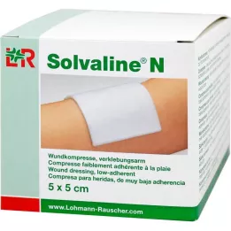 SOLVALINE N Kompresy 5x5 cm sterilné, 25 ks