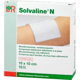 SOLVALINE N Kompresy 10x10 cm sterilné, 10 ks