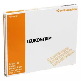 LEUKOSTRIP Šijacie pásy na rany 4x38 mm, 10X8 ks