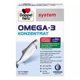 DOPPELHERZ Omega-3 koncentrát systémové kapsule, 120 kapsúl