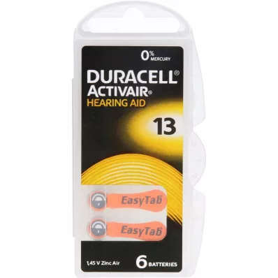 BATTERIEN f.načúvacie prístroje Duracell 13, 6 ks