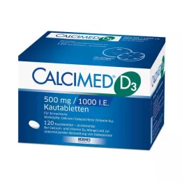 CALCIMED D3 500 mg/1000 I.U. žuvacie tablety, 120 kapsúl