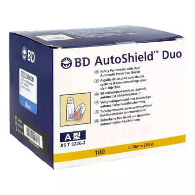 BD AUTOSHIELD Duo bezpečnostné ihly do pera 8 mm, 100 ks