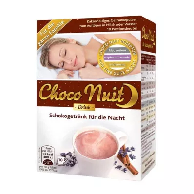 Čokoládový nápoj na dobrú noc v prášku Choco Nuit, 10 ks