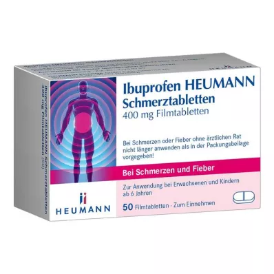 IBUPROFEN Heumann Tablety proti bolesti 400 mg, 50 ks
