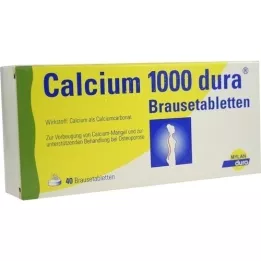 CALCIUM 1000 dura šumivých tabliet, 40 ks