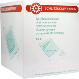 SCHLITZKOMPRESSEN 10x10 cm sterilné 12 záhybov, 40X2 ks