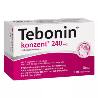 Tebonínový koncentrát 240 mg filmom obalené tablety, 120 ks Tebonínový koncentrát 240 mg filmom obalené tablety, 120 ks