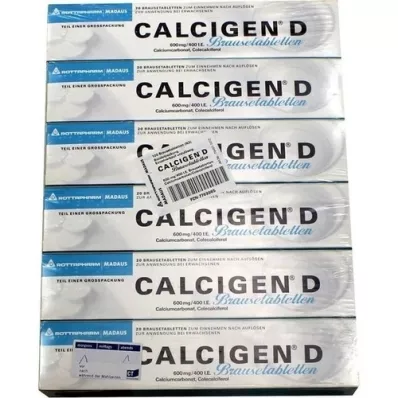 CALCIGEN D 600 mg/400 I.U. šumivé tablety, 120 kapsúl