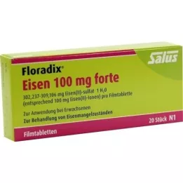 FLORADIX Železo 100 mg forte filmom obalené tablety, 20 ks