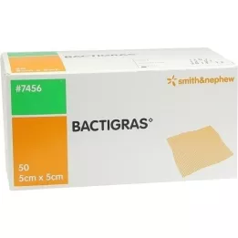 BACTIGRAS Antiseptická parafínová gáza 5x5 cm, 50 ks