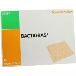 BACTIGRAS Antiseptická parafínová gáza 10x10 cm, 10 ks