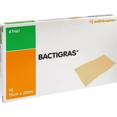 BACTIGRAS Antiseptická parafínová gáza 15x20 cm, 10 ks