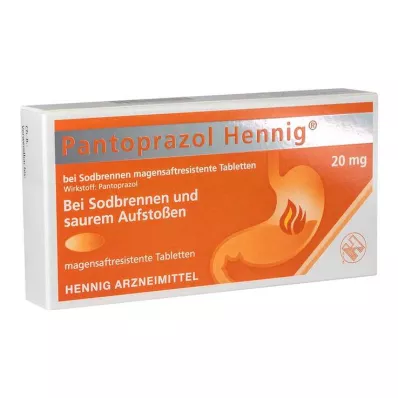 Pantoprazol Hennig b.Heartburn 20 mg gastrorezistentné tablety, 7 ks