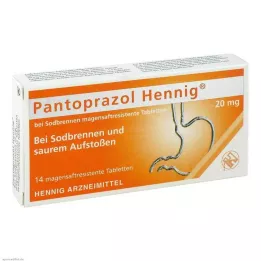 PANTOPRAZOL Hennig na pálenie záhy 20 mg msr. tablety, 14 ks